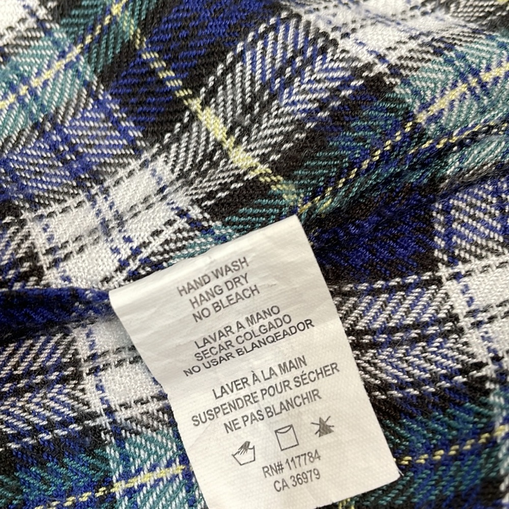 Rails Button Down Plaid Shirt S Blue Green Plaid Long Sleeve Super Soft - Picture 11 of 12